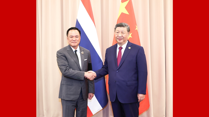 Xi says China ready to strengthen synergy of development strategies with Thailand, share development experience in new era