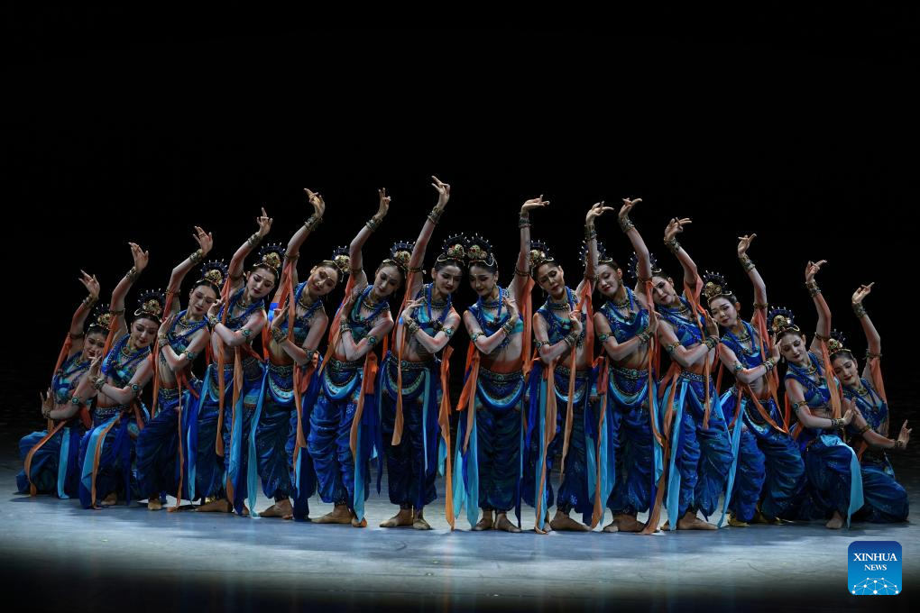 Artists of China National Opera House perform in dance drama "Qiuci" in Beijing