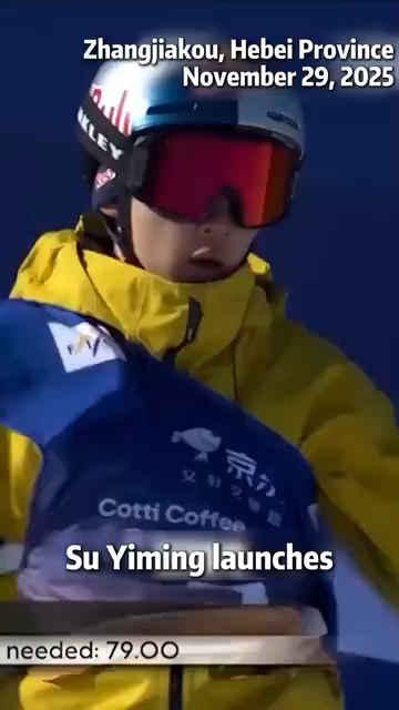 China's Su Yiming takes gold in men's big air at FIS Snowboard World Cup